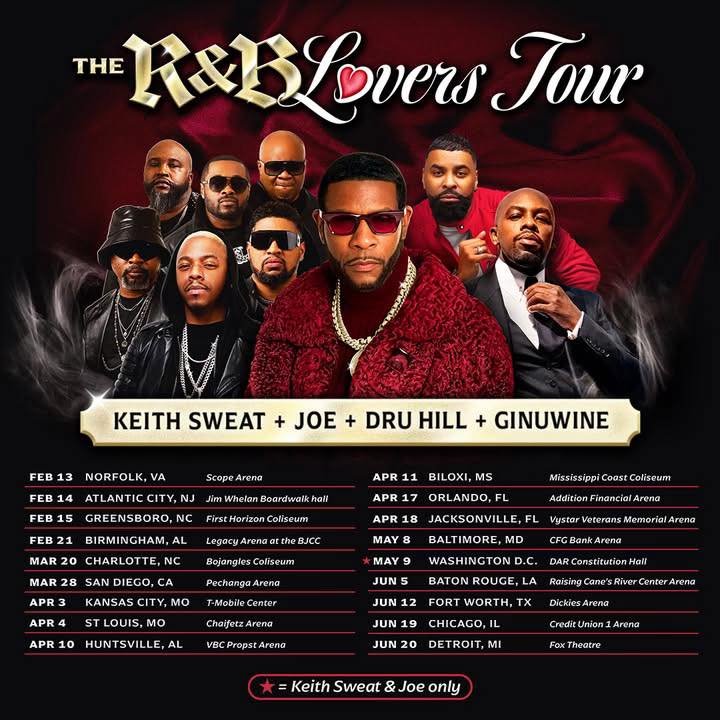 The R&B Lovers Tour 2026 poster
