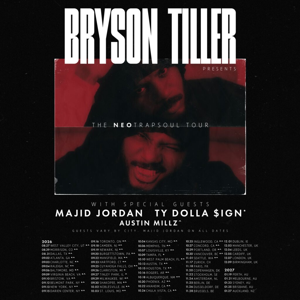 Bryson Tiller's Neo Trapsoul Tour poster